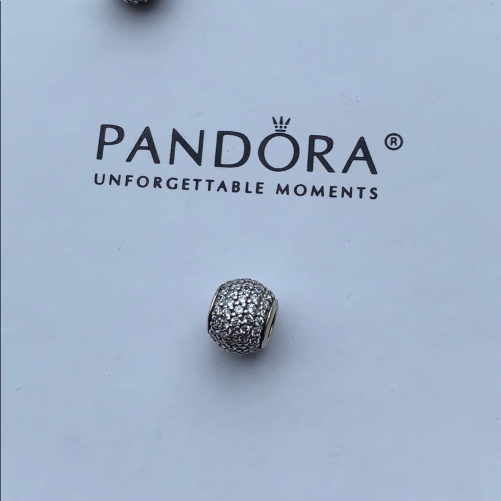 Authentic Pandora Pave Charm silver